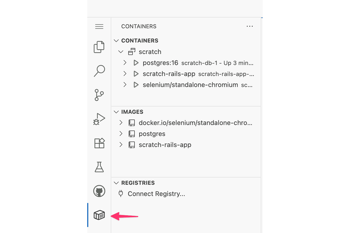All containers are running in Codespaces